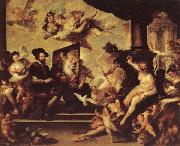 Luca Giordano Rubens Painting an Allegory of Peace oil on canvas